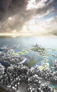 Rendering der Floating City (Bild: DeltaSync/ Blue21)