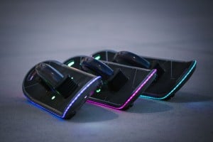 Hoverboards mit verschiedenfarbigen LEDs
